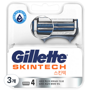 Gillette 吉列 Skintech 手動剃須刀刀片, 4入, 3個