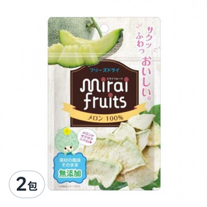 mirai fruits 未來果實水果乾, 哈密瓜, 9個月以上, 10g, 2包