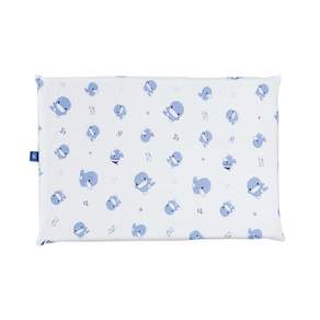 KU.KU Duckbill 酷咕鴨 親水透氣嬰兒乳膠枕, 藍, 1個