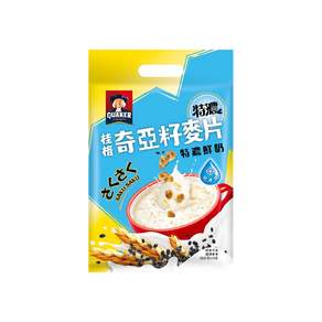 QUAKER 桂格 特濃鮮奶奇亞籽麥片 10包, 280g, 1袋