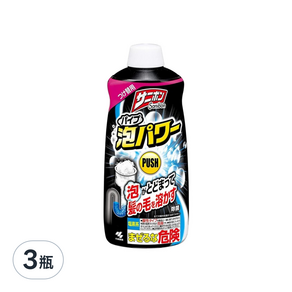 小林製藥 泡沫水管清潔疏通劑 補充瓶, 400ml, 3瓶