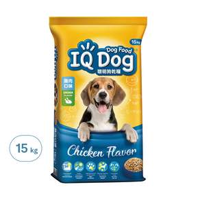 IQ Dog 聰明狗 乾糧, 雞肉口味, 15kg, 1袋