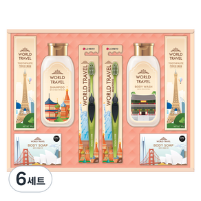 LG 世界旅行版衛浴用品禮盒 S號 A3+購物袋, 6組
