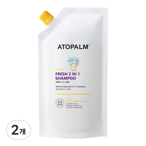 ATOPALM 愛多康 Kids Fresh 2 合 1 洗髮精補充裝, 250ml, 2個