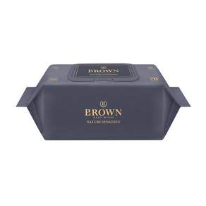 BROWN 壓紋嬰兒用濕紙巾 敏感肌適用, 70張, 10包