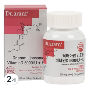 維生素D 5000IU&維生素K錠 36g, 60顆, 2個