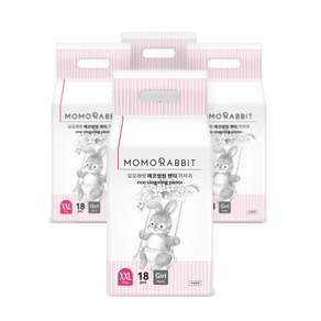 MOMO RABBIT 環保褲型尿布 女童, XXL, 72片