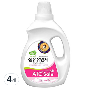 ATO Safe 嬰兒衣物柔軟精, 4個, 2L