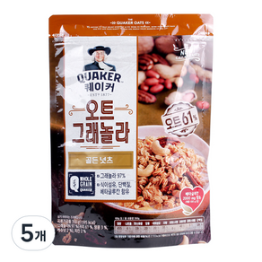 QUAKER 桂格 黃金堅果綜合麥片, 350g, 5個