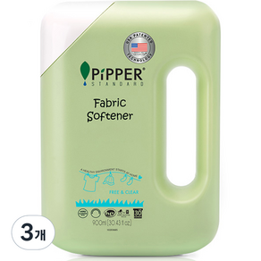 PiPPER STANDARD 沛柏 發酵液Pre&Clear衣物柔軟精 無香 母液, 900ml, 3個