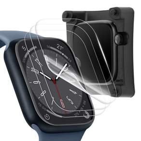 imall自愈Apple Watch貼膜3片+可輕鬆貼合的引導工具套組, 透明