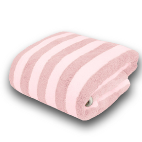 High Today 條紋柔軟浴巾, 粉色, 1個