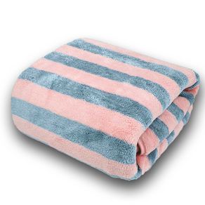 High Today 條紋柔軟浴巾, 藍色 粉色, 1個