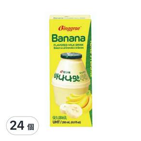 BINGGRAE 香蕉牛奶, 200ml, 24個