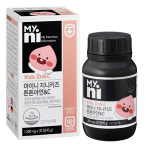 Myni 孩童維他命C含鋅補充錠 30顆入, 1罐, 45g