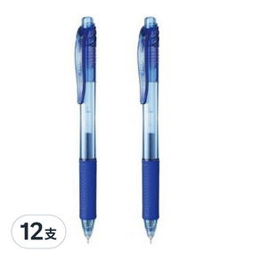 Pentel 飛龍文具 極速鋼珠筆0.4, 藍色, 12支