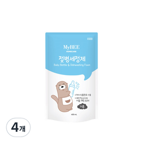 MyB 嬰兒奶瓶清潔劑泡沫補充裝, 400ml, 4個