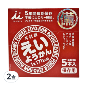 imuraya 井村屋 防災用 紅豆羊羹, 300g, 2盒