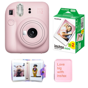 Instax Mini 12 即時相機花粉紅 + 迷你底片 20p + 全像第一冊 + 鐵盒隨機出貨, Instax Mini 12(Blossom Pink), 1組