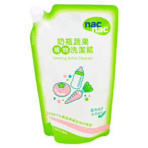 nac nac 奶瓶蔬果植物洗潔精 補充包, 600ml, 2包