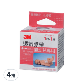 3M 透氣膠帶 嬰幼兒專用, 4捲