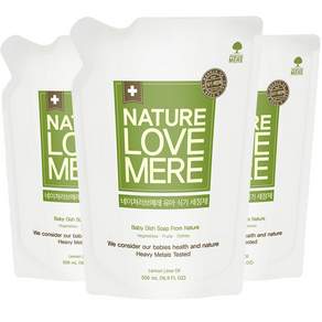 NATURE LOVE MERE 嬰幼兒餐具洗碗精, 500ml, 3包