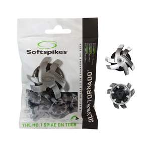 Softspikes 龍捲風高爾夫鞋釘, 銀色+黑色, 1套