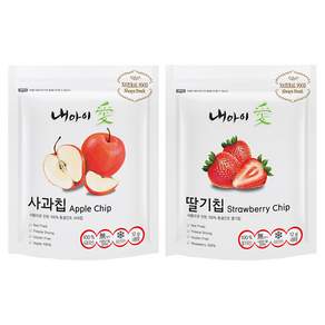 Naeiae 幼兒水果乾套組 草莓 12g*3包+蘋果 12g*3包, 1組