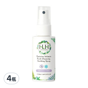 HH 草本新淨界 私密潔淨舒緩噴霧 沁涼蒼蘭, 50ml, 4瓶