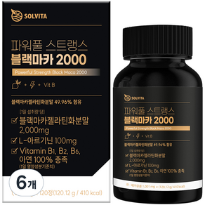 SOLVITA 強力黑瑪卡2000 120.12g, 120顆, 6個