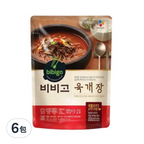 CJ bibigo 辣牛肉湯, 500g, 6包