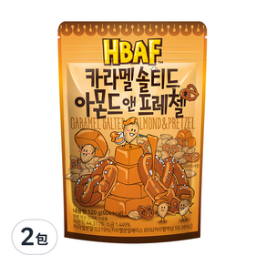 HBAF 焦糖杏仁果與蝴蝶餅, 120g, 2包