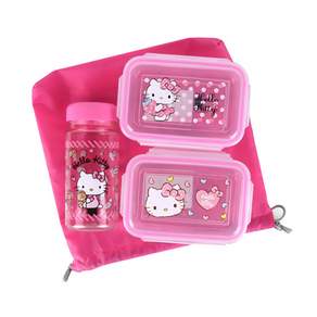 HELLO KITTY 野餐便當盒 4入組, 混色, 1組