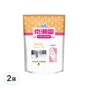 克潮靈 吊掛式除濕袋 檜木香 400g, 2入, 2袋