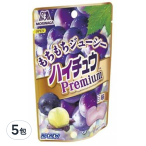 MORINAGA 森永 HI-CHEW 嗨啾 葡萄軟糖, 35g, 5包