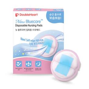 DoubleHeart 貝親 Bluecore系列 防溢乳墊, 60張, 1盒