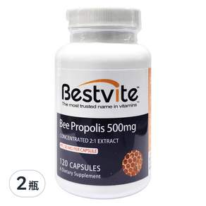 Bestvite 天然高濃縮蜂膠膠囊, 120顆, 2罐