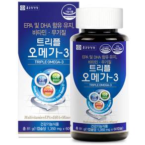 鍾根堂 三合一OMEGA3魚油膠囊, 60顆, 1入