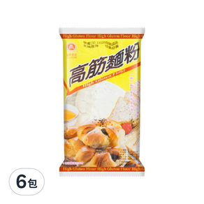 義峰食品 高筋麵粉, 500g, 6包