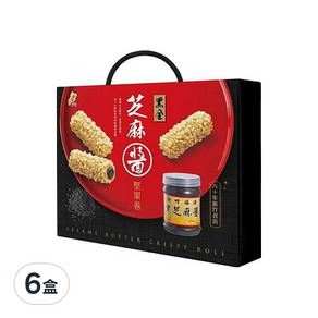 新竹福源 黑金芝麻醬堅果卷, 150g, 6盒