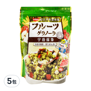 NISSIN 日清 綜合水果穀物脆 宇治抹茶, 500g, 5包