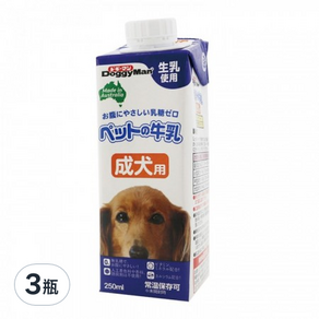 DoggyMan 多格漫 澳洲犬用牛奶 幼犬用, 250ml, 3入