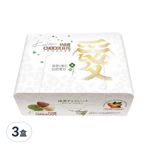 甘百世 抹茶杏仁白巧克力, 80g, 3盒