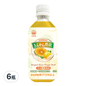 崇德發 金桔檸檬即飲醋, 350ml, 6瓶