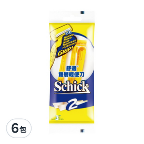 Schick 舒適牌 雙層輕便刀 15g, 3入, 6包