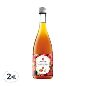 e.Ben 一本 濃縮草莓醋 玻璃瓶精裝盒, 500ml, 2瓶