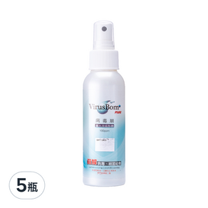 VirusBom 病毒崩 100ppm噴劑, 100ml, 5瓶