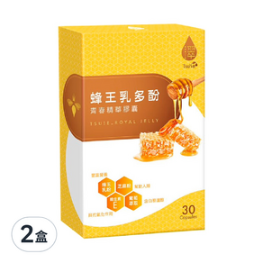 Tsuie 日濢 蜂王乳多酚精華膠囊, 16.8g, 30顆, 2盒