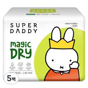 SUPER DADDY 魔法乾爽內褲尿布男女通用, 100張, 大型L