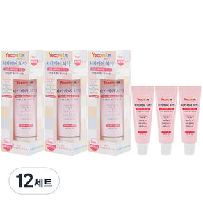 Yekomam Chika Care 1 階段嬰兒無氟牙膏 60g + 迷你牙膏 15g, 12套